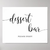 Tafelbord voor de dessertbar op een landelijke bru poster (Voorkant)