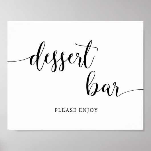 Tafelbord voor de dessertbar op een landelijke bru poster (Voorkant)