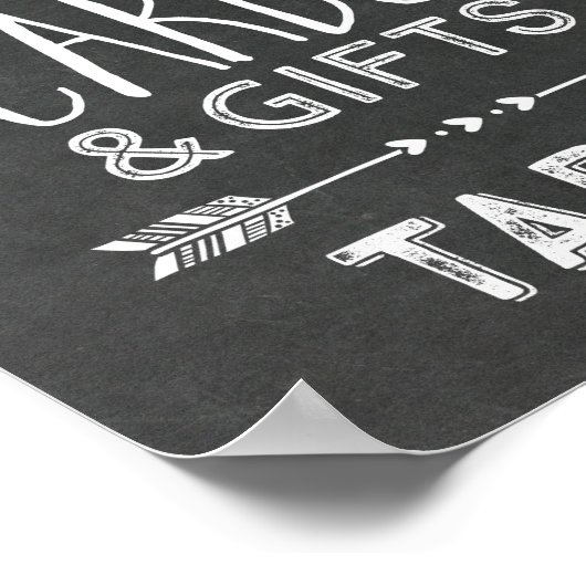 Tafelbord voor weddenschappen Chalkboard Harten pi Poster (Hoek)