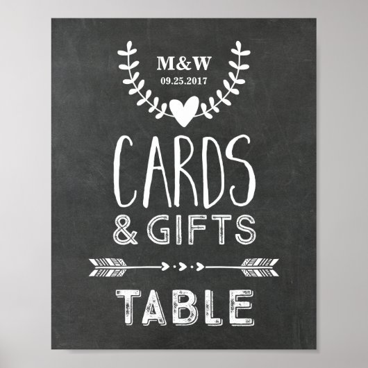 Tafelbord voor weddenschappen Chalkboard Harten pi Poster (Voorkant)