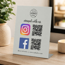 Tafelbordje voor sociale media | Instagram Faceboo Reclamebord Met Voetstuk