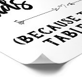 Tafelbordjes voor weduwen kinderen poster (Hoek)