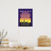 Tafelbruiloft Arabian Night Poster Paars Seating (Keuken)