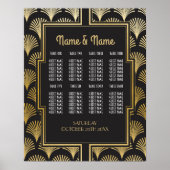 Tafelbruiloft Gatsby Art Deco 1920s Poster Zitplaa (Voorkant)