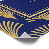 Tafelbruiloft Gatsby Art Deco 1920s Poster Zitplaa (Hoek)