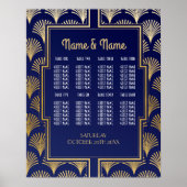 Tafelbruiloft Gatsby Art Deco 1920s Poster Zitplaa (Voorkant)