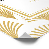 Tafelbruiloft Gatsby Art Deco 1920s Poster Zitplaa (Hoek)