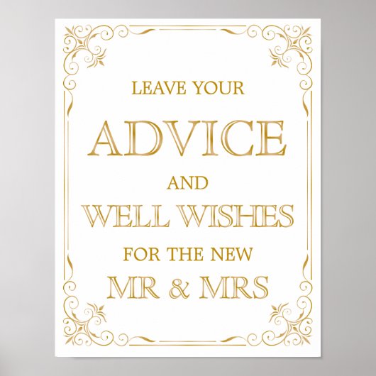 Tafelbruiloft | Gatsby Art Deco Poster (Voorkant)