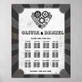Tafelbruiloft Zitplaatsen 12 Steampunk Wedding Hea Poster (Voorkant)