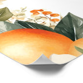 Tafelbruiloft Zitplaatsen 8 Bloemen Citrus Sinaasa Poster (Hoek)