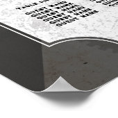 Tafelbruiloft Zitplaatsen 8 Steampunk Wedding Hear Poster (Hoek)