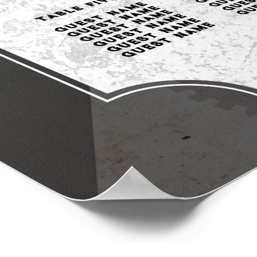 Tafelbruiloft Zitplaatsen 8 Steampunk Wedding Hear Poster (Hoek)