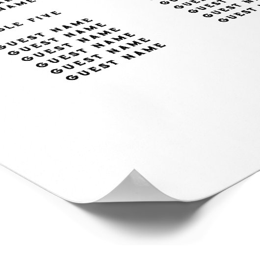 Tafelbruiloft Zitplaatsen 8 Traditioneel Tattoo An Poster (Hoek)