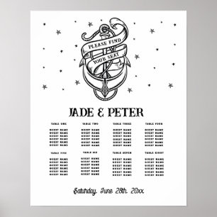 Tafelbruiloft Zitplaatsen 8 Traditioneel Tattoo An Poster