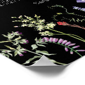 Tafelbruiloft Zitplaatsen 8 Wildflowers Bloemen Do Poster (Hoek)