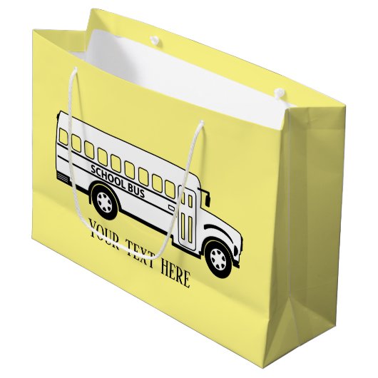 Tafelbuschauffeurs voegen tekst toe  groot cadeauzakje (Voorkant Gekanteld)