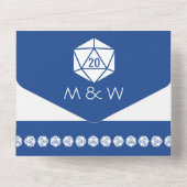 Tafelchic in Blauw All In One Uitnodiging (Achterkant)