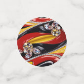 Tafelconfetti met Belgische kleuren Confetti (Kleine voorkant)