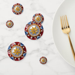 Tafelconfetti met Colombiaanse kleuren Confetti