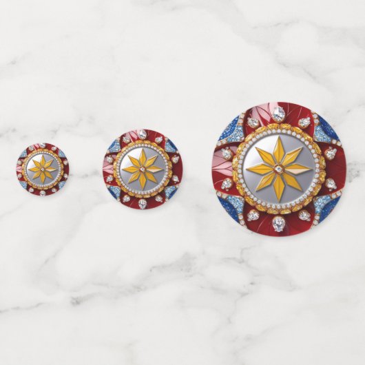 Tafelconfetti met Colombiaanse kleuren Confetti (Voorkanten)