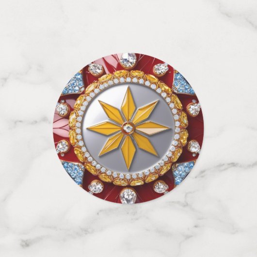 Tafelconfetti met Colombiaanse kleuren Confetti (Kleine voorkant)