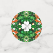 Tafelconfetti met Ierse kleuren Klaverblad Confetti (Kleine voorkant)