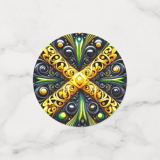 Tafelconfetti met Jamaicaanse kleuren Confetti (Kleine voorkant)