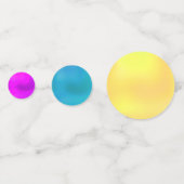 Tafelconfetti met regenboogstippen confetti (Achterkanten)