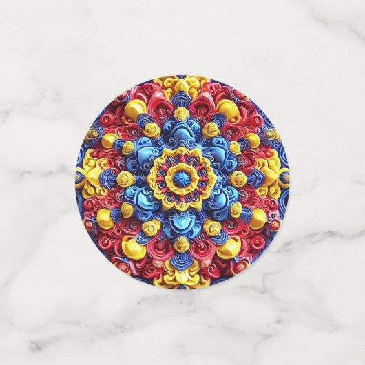 Tafelconfetti met Roemeense kleuren Confetti (Kleine voorkant)