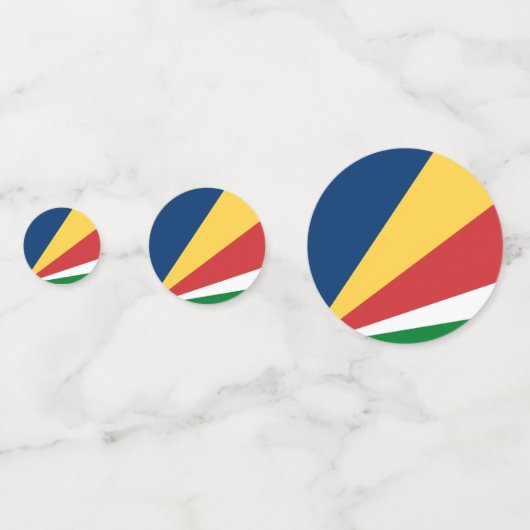 Tafelconfetti met Seychellen Kleuren Confetti (Achterkanten)