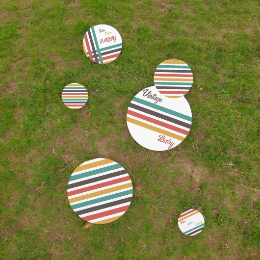 Tafelconfetti met vintage strepen confetti