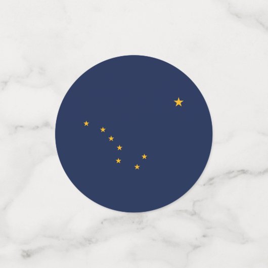 Tafelconfetti met vlag van Alaska, Verenigde State Confetti (Kleine voorkant)