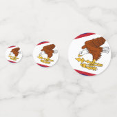 Tafelconfetti met vlag van Amerikaans-Samoa Confetti (Achterkanten)