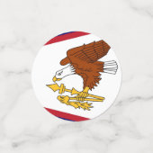 Tafelconfetti met vlag van Amerikaans-Samoa Confetti (Kleine voorkant)