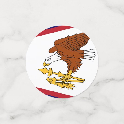 Tafelconfetti met vlag van Amerikaans-Samoa Confetti (Kleine voorkant)