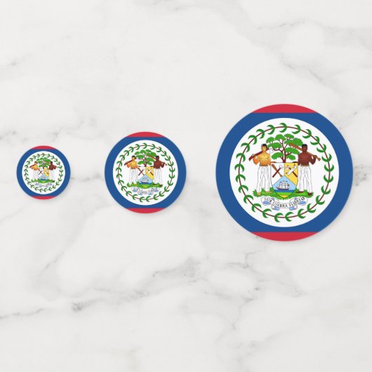 Tafelconfetti met vlag van Belize Confetti (Achterkanten)