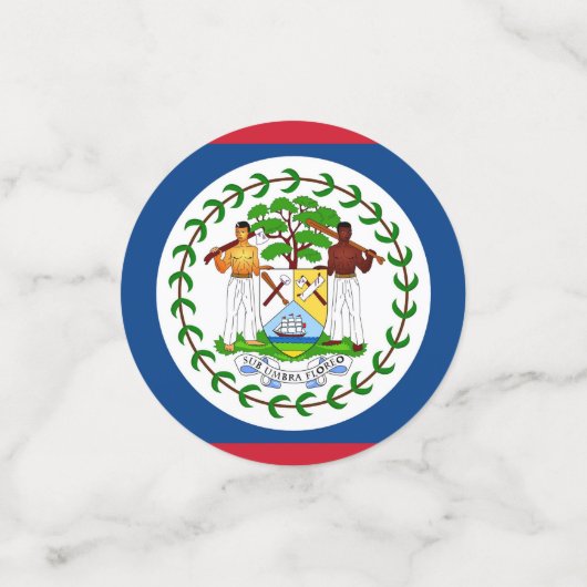 Tafelconfetti met vlag van Belize Confetti (Kleine voorkant)