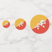 Tafelconfetti met vlag van Bhutan Confetti (Voorkanten)