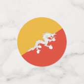 Tafelconfetti met vlag van Bhutan Confetti (Kleine voorkant)