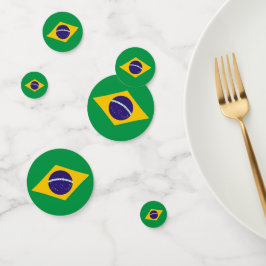Tafelconfetti met vlag van Brazilië Confetti