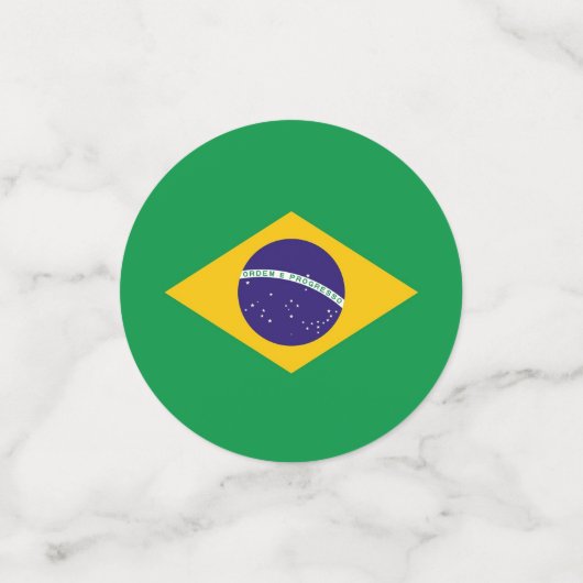 Tafelconfetti met vlag van Brazilië Confetti (Kleine voorkant)