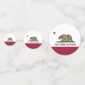 Tafelconfetti met vlag van Californië, VS Confetti (Achterkanten)