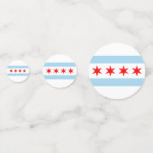 Tafelconfetti met vlag van Chicago, Illinois, Vere Confetti (Voorkanten)