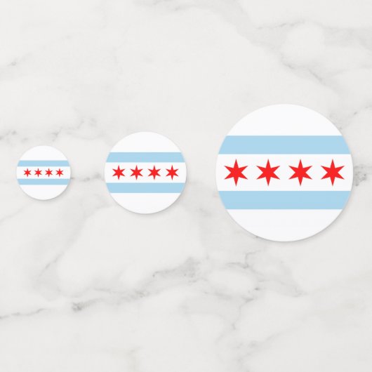 Tafelconfetti met vlag van Chicago, Illinois, Vere Confetti (Voorkanten)