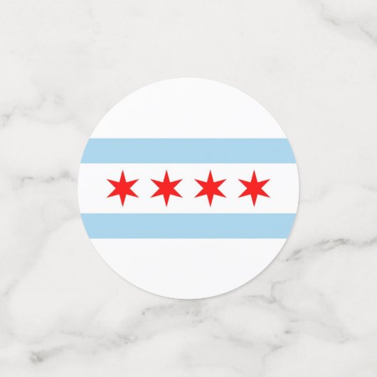 Tafelconfetti met vlag van Chicago, Illinois, Vere Confetti (Kleine voorkant)