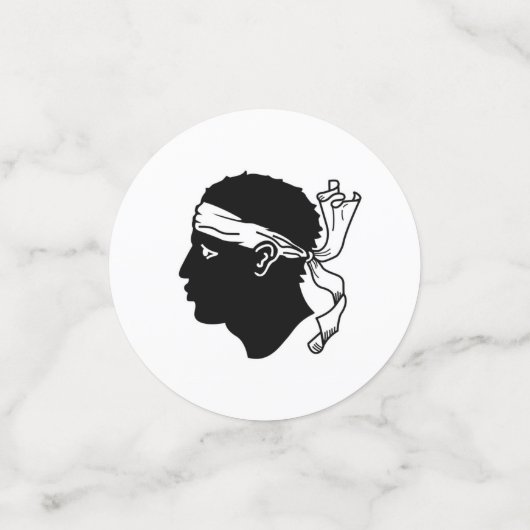 Tafelconfetti met vlag van Corsica Confetti (Kleine voorkant)