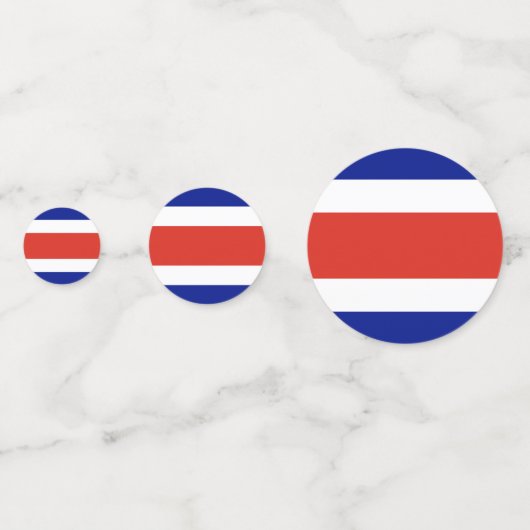 Tafelconfetti met vlag van Costa Rica Confetti (Achterkanten)