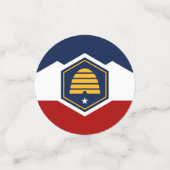 Tafelconfetti met vlag van de staat Utah, VS Confetti (Kleine voorkant)