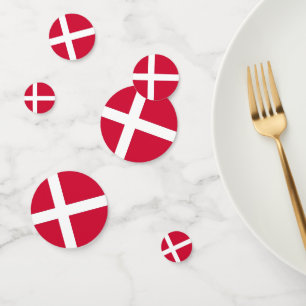 Tafelconfetti met vlag van Denemarken Confetti