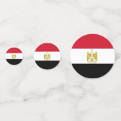 Tafelconfetti met vlag van Egypte Confetti (Achterkanten)